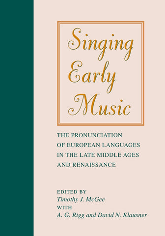 Singing Early Music