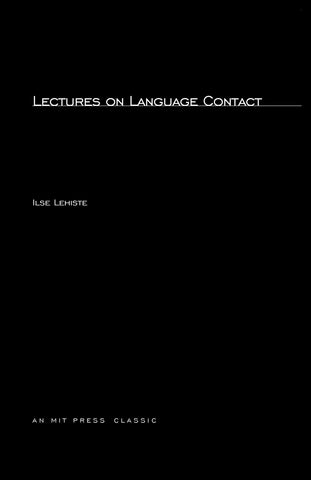 Lectures on Language Contact