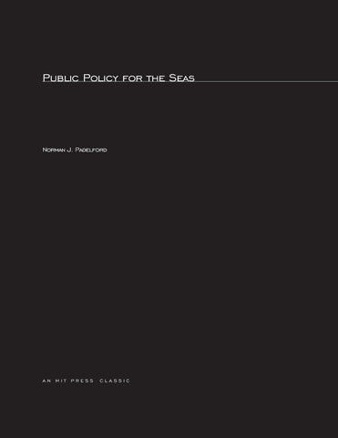 Public Policy For The Seas, revised edition