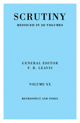 Scrutiny Vol. 20 Index & Retrosp