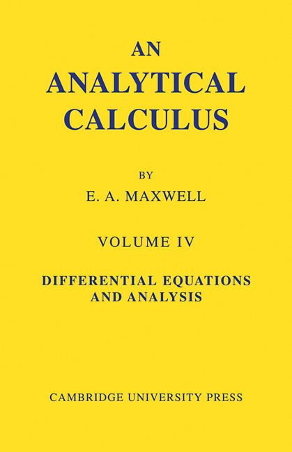 An Analytical Calculus