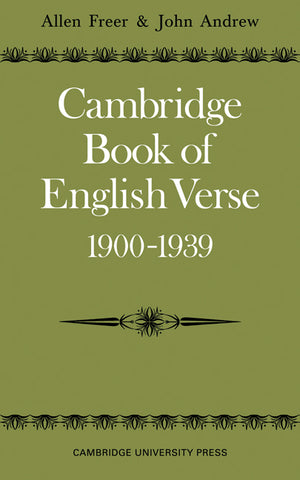 Cambridge Book of English Verse 1900 1939