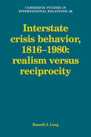Interstate Crisis Behavior, 1816 1980