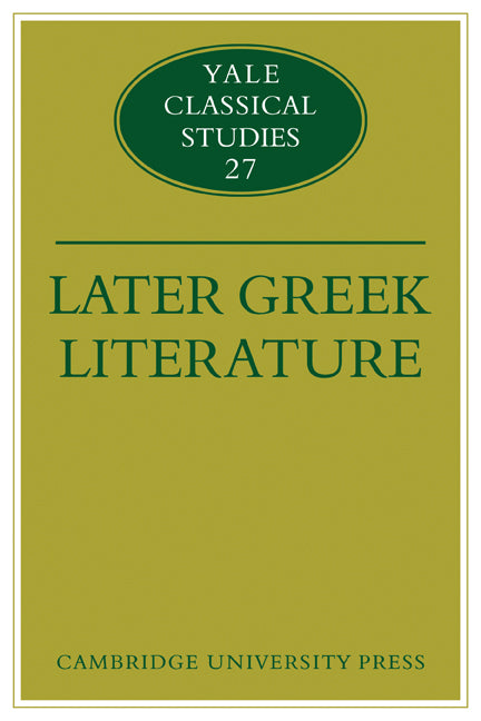 Later Greek Literature