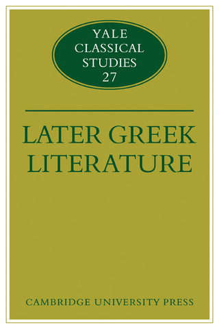 Later Greek Literature
