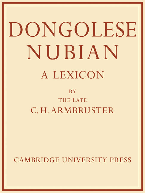 Dongolese Nubian