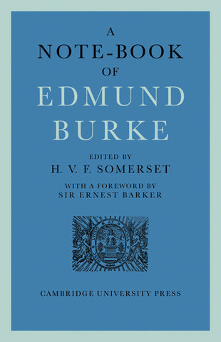 A Note-Book of Edmund Burke