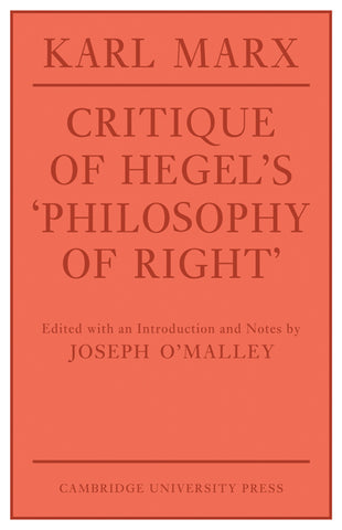 Critique of Hegel's 'Philosophy of Right'