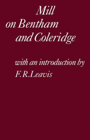 Mill on Bentham and Coleridge