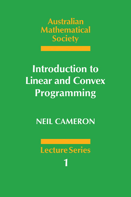Introduction to Linear and Convex Programming
