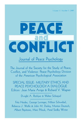 Military Ethics and Peace Psychology