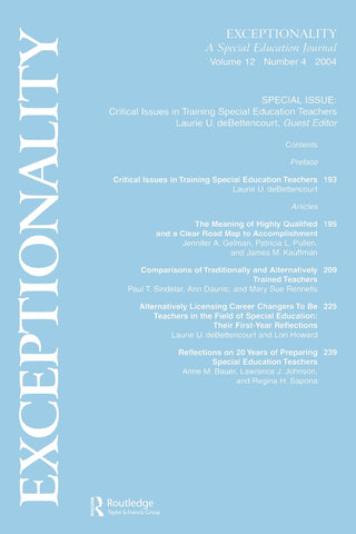 Critical Issues in Training Special Education Teachers