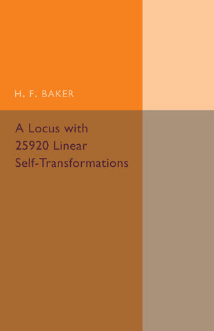 A Locus with 25920 Linear             Self-Transformations