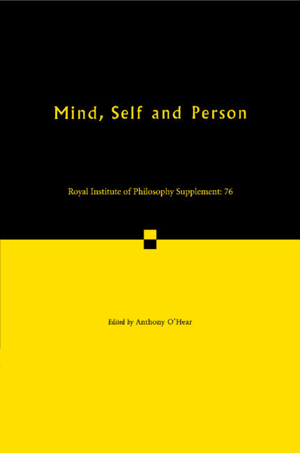 Mind, Self and Person