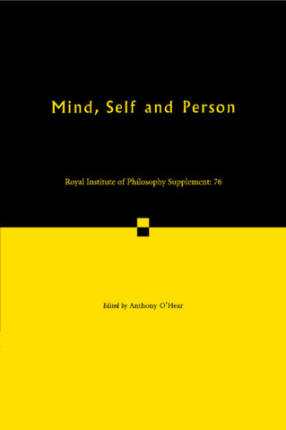 Mind, Self and Person