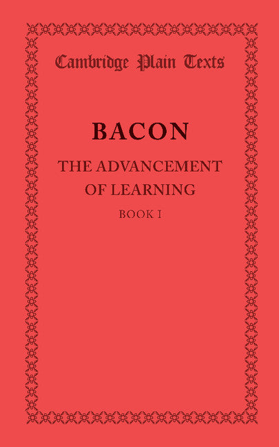 The Advancement of Learning