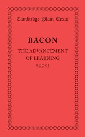The Advancement of Learning