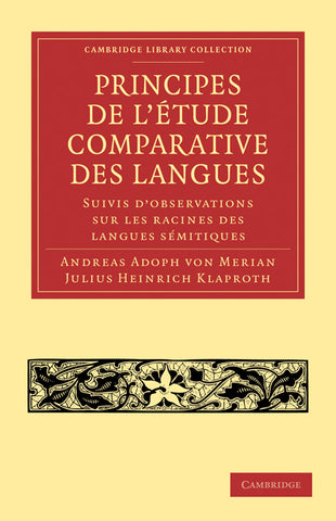 Principes de L'Etude Comparative Des Langues