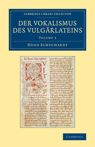 Der Vokalismus Des Vulgarlateins - Volume 3