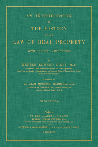 An Introduction to the History of the Law of Real Property with Original Authorities