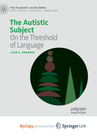 The Autistic Subject