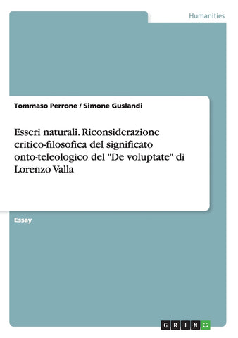 Esseri naturali. Riconsiderazione critico-filosofica del significato onto-teleologico del 