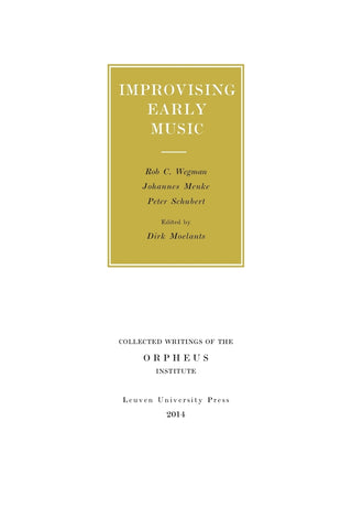 Improvising Early Music