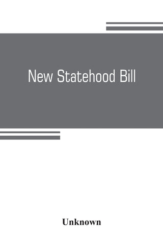 New statehood bill. Hearings before the subcommittee of the Committee on Territories [Nov. 12-24, 1902] on House bill 12543, to enable the people of